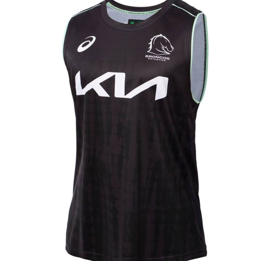 Brisbane Broncos 2025 Black Training Singlet