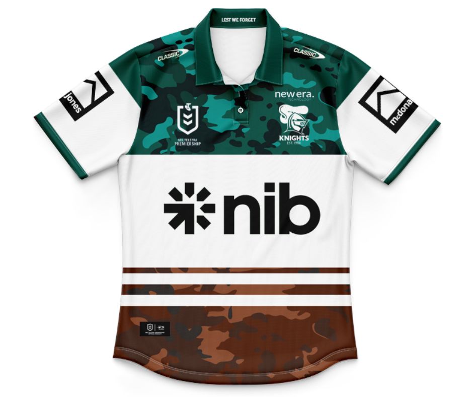 Newcastle Knights 2025 Kids ANZAC Polo Shirt