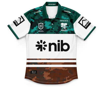 Newcastle Knights 2025 Kids ANZAC Polo Shirt