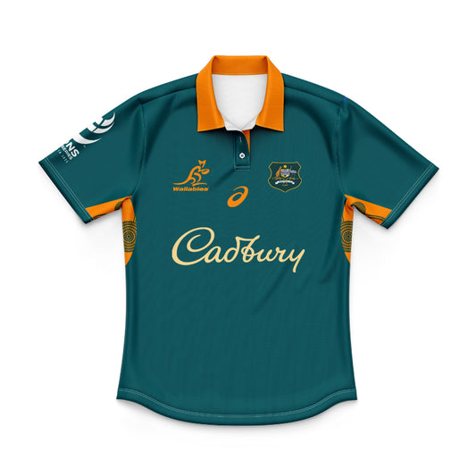 Australian Wallabies 2025 Kids Lions Tour Warm Up Polo Shirt