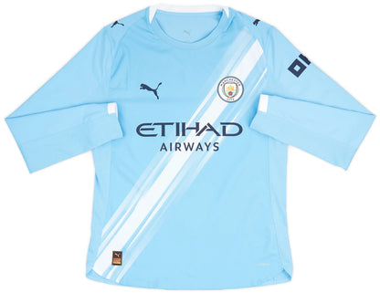 Manchester City 2025/26 Player's Edition Long Sleeve Home Jersey Shirt