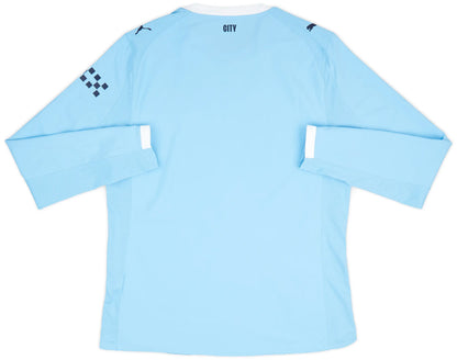 Manchester City 2025/26 Player's Edition Long Sleeve Home Jersey Shirt