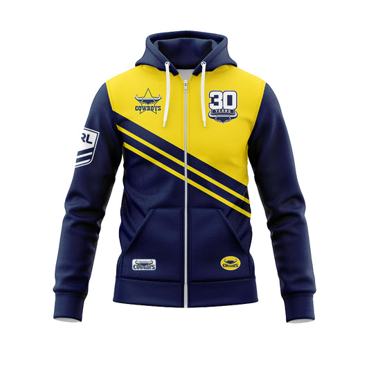 North Queensland Cowboys 30th Anniversary Limited Edition Hoodie with Zipper