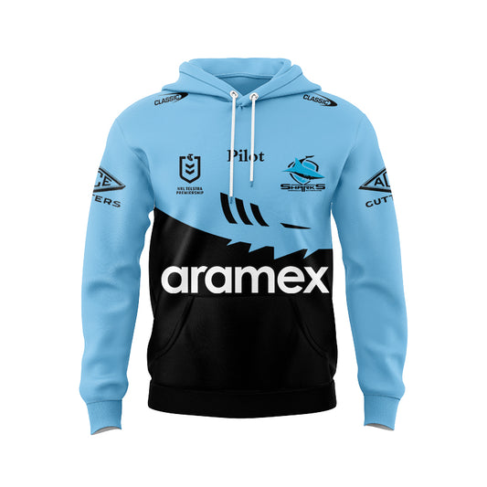 Cronulla Sutherland Sharks 2025 Blue Training Hoodie
