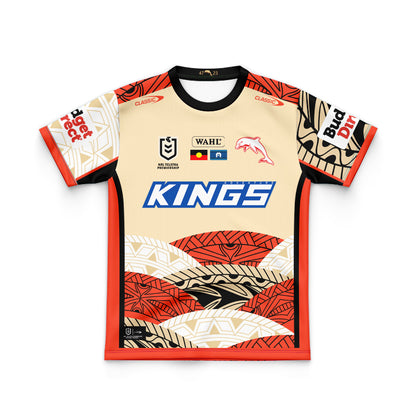 Redcliffe Dolphins 2025 Kids Indigenous Jersey