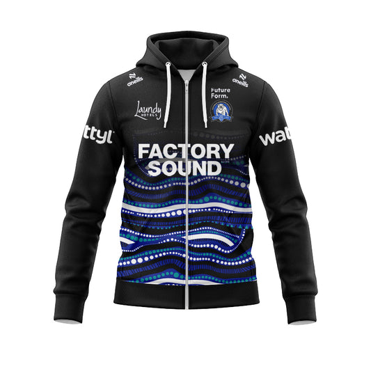Canterbury Bankstown Bulldogs 2025 Indigenous Training Hoodie with Zipper