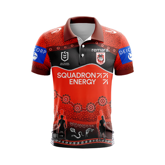 St George Illawarra Dragons 2025 Indigenous Polo Shirt
