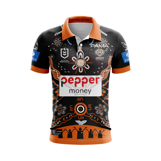 Wests Tigers 2025 Indigenous Polo Shirt