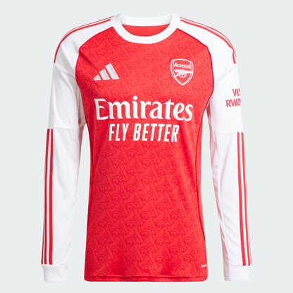 Arsenal Gunners 2025/26 Player's Edition Long Sleeve Home Jersey Shirt