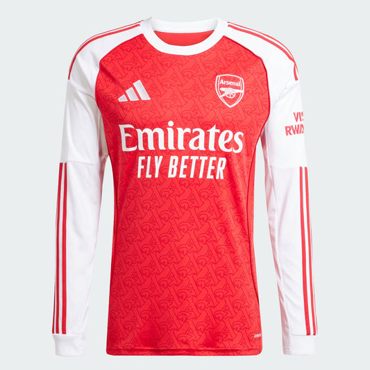Arsenal Gunners 2025/26 Player's Edition Long Sleeve Home Jersey Shirt