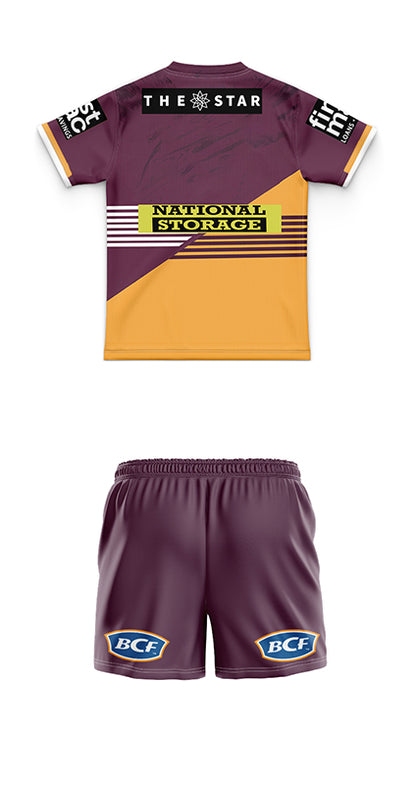 Brisbane Broncos 2024 Kids Home Jersey and Shorts Kit