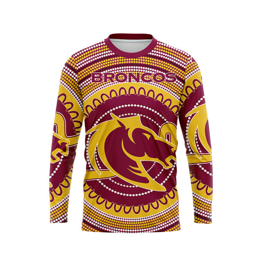 Brisbane Broncos Long Sleeve Indigenous Shirt