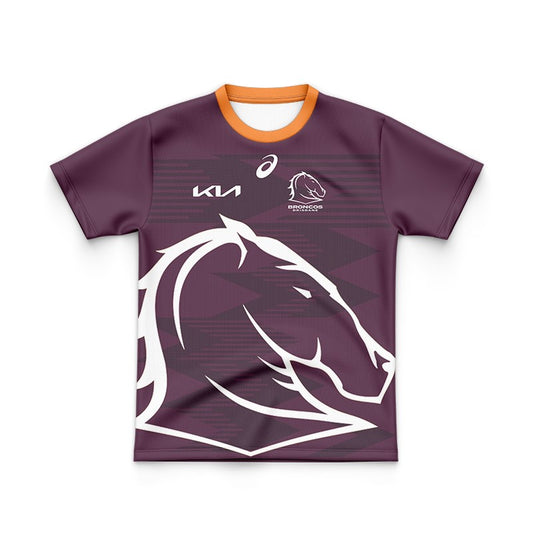 Brisbane Broncos 2024 Kids Run Out Jersey