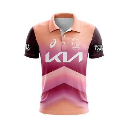 Brisbane Broncos 2024 Sunstone Training Polo Shirt