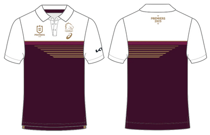 Brisbane Broncos 2025 Premiers Polo Shirt - Maroon