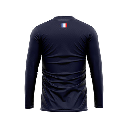 France Les Bleus 2023 Rugby World Cup Long Sleeve Navy Blue Training Shirt