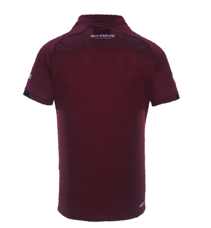 Manly Warringah Sea Eagles 2024 Maroon Media Polo Shirt