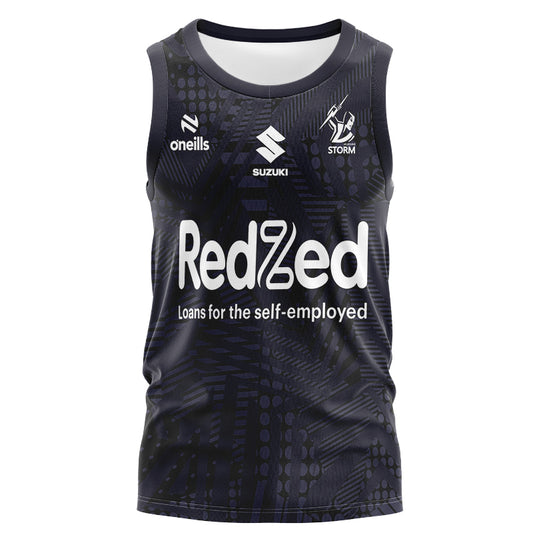 Melbourne Storm 2024 Navy Blue Training Singlet
