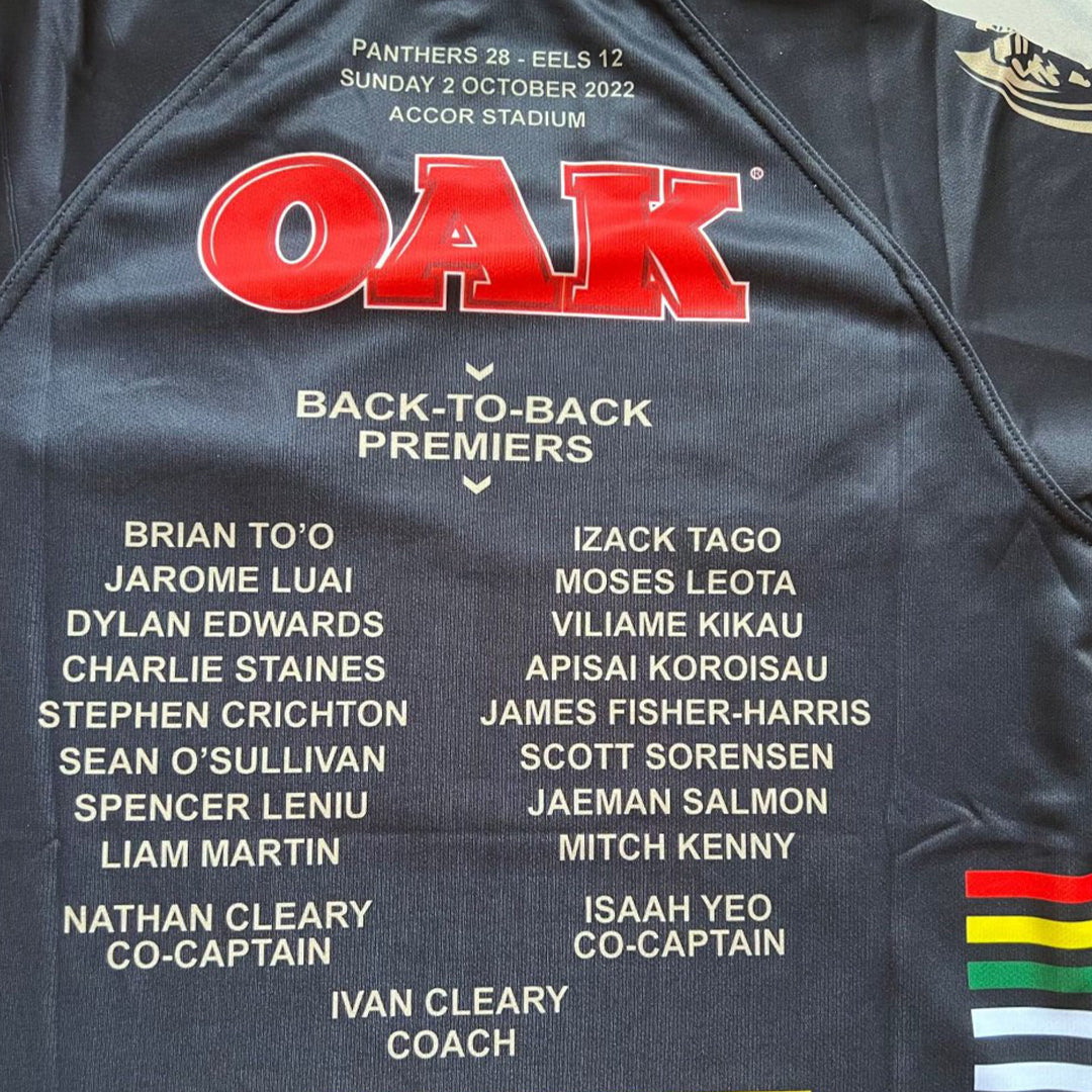 2022 Penrith Panthers Back to Back Premiers Jersey
