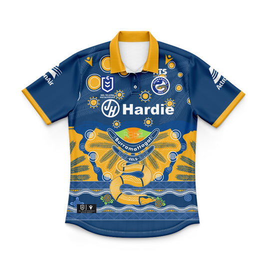 Parramatta Eels 2025 Kids Indigenous Polo Shirt
