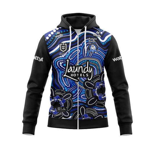Canterbury Bankstown Bulldogs 2025 Indigenous Hoodie with Zipper