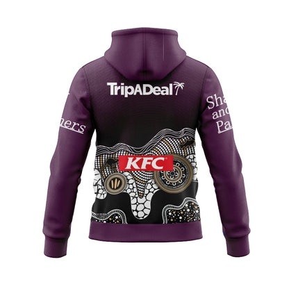 Manly Warringah Sea Eagles 2025 Indigenous Hoodie with Zipper