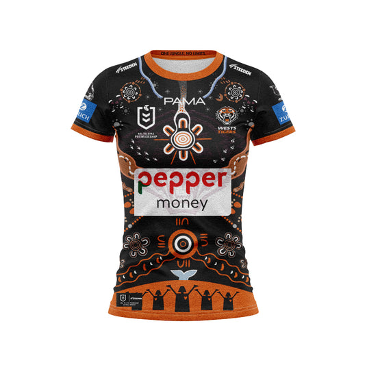 Wests Tigers 2025 Women's Indigenous Shirt
