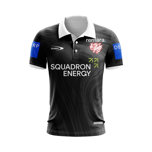St George Illawarra Dragons 2025 Charcoal Polo Shirt