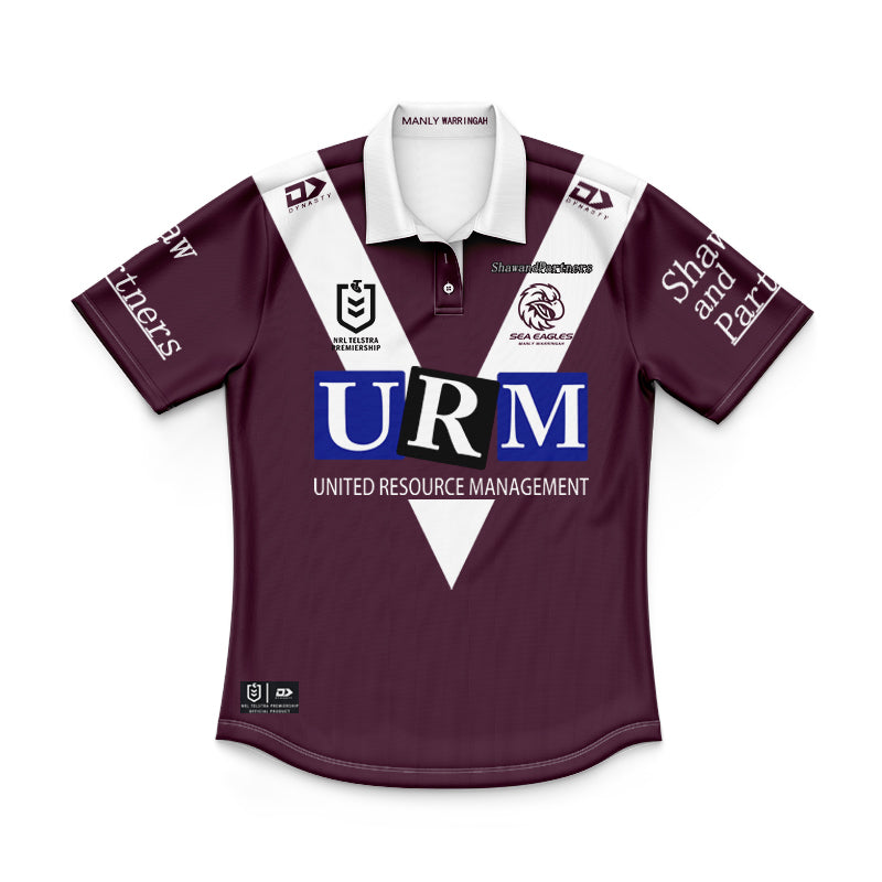 Manly Warringah Sea Eagles 2025 Kids Heritage Polo Shirt