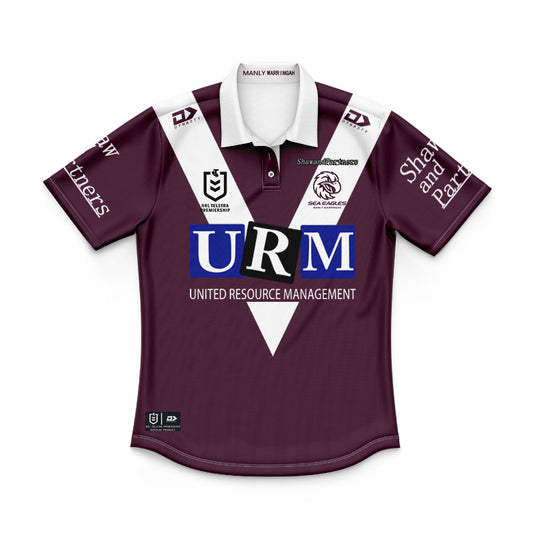 Manly Warringah Sea Eagles 2025 Kids Heritage Polo Shirt