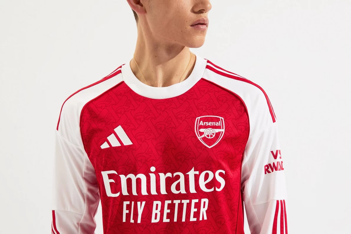 Arsenal Gunners 2025/26 Player's Edition Long Sleeve Home Jersey Shirt