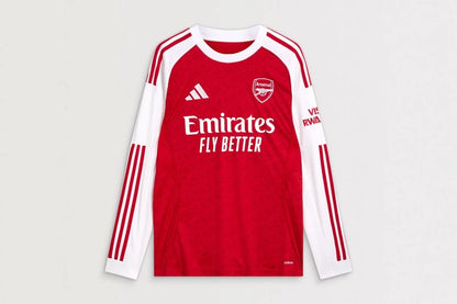 Arsenal Gunners 2025/26 Player's Edition Long Sleeve Home Jersey Shirt