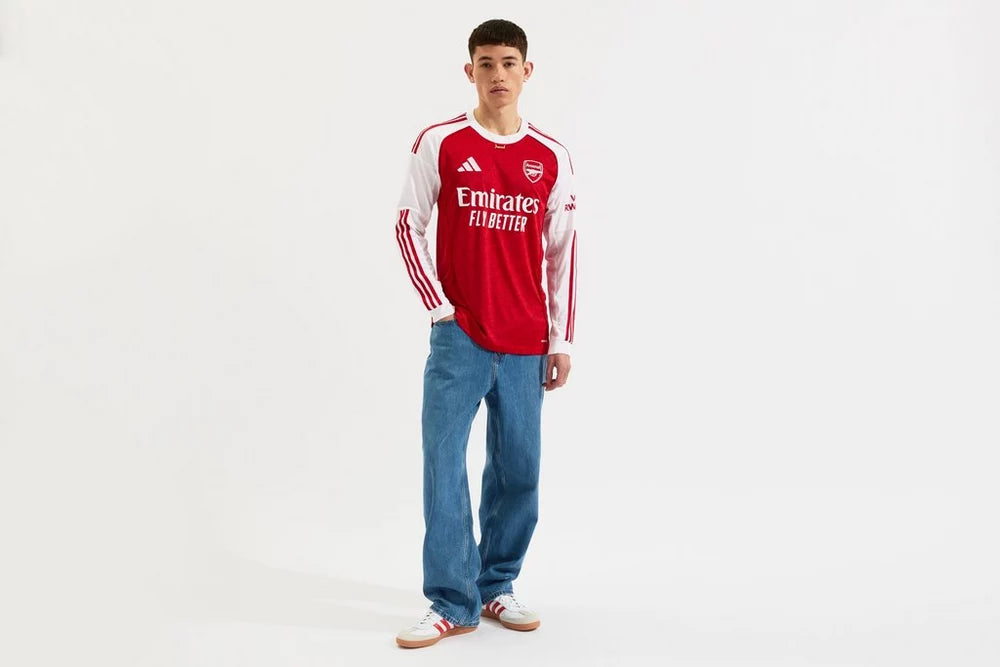 Arsenal Gunners 2025/26 Player's Edition Long Sleeve Home Jersey Shirt