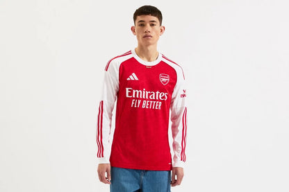 Arsenal Gunners 2025/26 Player's Edition Long Sleeve Home Jersey Shirt