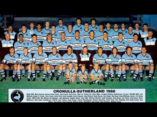 1988 Cronulla Sutherland Sharks Long Sleeve Jersey